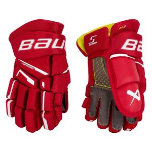 BAUER Перчатки для хоккея с шайбой Model 23, промежуточный уровень, красные, размер Youth 10 дюймов