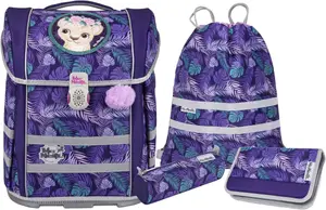 Школьная сумка McNeill "Perfecto, Jungle", светоотражающие полосы на лямках, светоотражающие поверхности, в том числе пенал, спортивная сумка, рулончик для карандашей и магнит с мотивом, цвет Dschungel