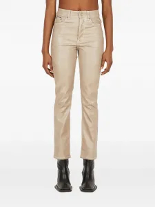 Блестящие укороченные брюки EYTYS, нейтральный