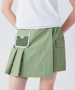 Асимметричная юбка с сетчатыми карманами