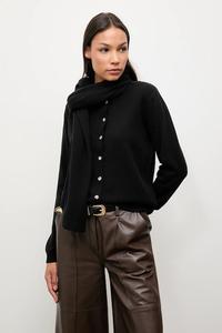 Кардиган из мериносовой шерсти с шалью Answear.Lab, черный