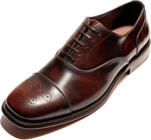 Мужские коричневые оксфорды Ferragamo Maxime с переплетенной подошвой и брогированным носком (Salvatore), коричневый