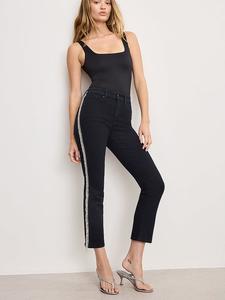 Джинсы с ромбовидным кроем Good Legs Good American, black