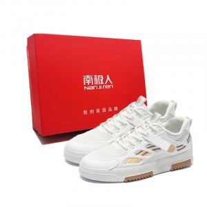 NANJIREN Антискользящие и износостойкие низкие скейтерские кроссовки для мужчин с эффектом увеличения роста - бежево-оранжевые [в коробке], цвет Beige Orange[Box]