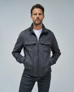 Мужская замшевая бомбер-куртка Salsa Jeans, серый