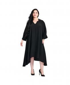 Женское платье Parker с воротником и асимметричным подолом AVENUE, Black