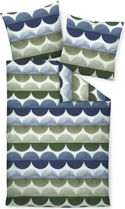 Комплект постельного белья Janine Design Mako-Satin Moments 98092 Цвет: сине-зеленый-02 Размер: 135x200 + 80x80 см Original Janine