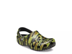 Сабо Crocs Classic Digi Camo — детские, черные, многоцветные