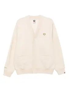 Толстовка на пуговицах с логотипом Aape By A Bathing Ape, кремовый