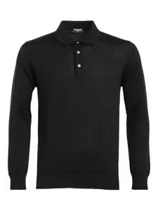 Поло с длинными рукавами Franzese Collection, черный