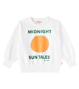 Хлопковая толстовка с принтом Sun Tales Tinycottons, Off-White