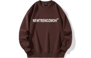 Свитшот осенне-зимний унисекс ZMOH, светло-серый меланж (с флисовой подкладкой)