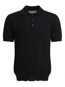 Трикотажная рубашка-поло с коротким рукавом ALTUM, черный