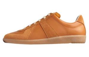 Копия низких кожаных кроссовок Maison Margiela, коричневый