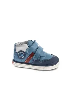 Кожаные сапоги для мальчика на застежке-липучке Pablosky, синий