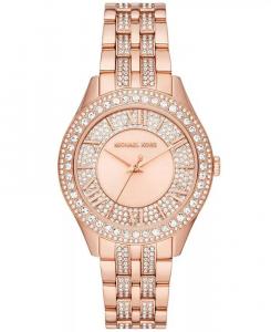 Женские часы Harlowe с тремя стрелками, браслет из нержавеющей стали цвета розового золота, 38 мм Michael Kors