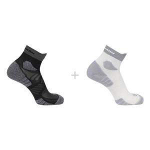 Носки Salomon AERO ANKLE, 2 пары, унисекс, гоночные, белые/черные