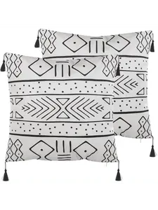 Декоративная подушка Beliani 2er Set Deko SCHEFFLERA, белый/черный