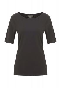 Рубашка женская с полурукавом и овальным вырезом Manguun Collection, черный