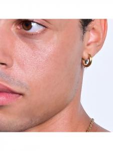 Adeliás Женские серьги - серьги-кольца на шарнирах из нержавеющей стали с золотым покрытием