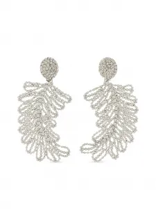 Серьги-подвески с кристаллами Alessandra Rich, серебристый