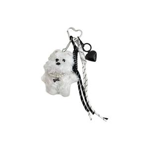 Милый и мягкий плюшевый кулон в виде щенка вест хайленд уайт терьера высотой 10 см XTHOT, белый