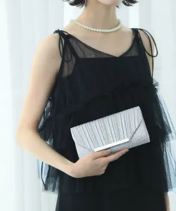 Атласная плиссированная сумка с эффектом люрекса, двусторонняя, для вечеринки, свадьбы или торжества Girl, цвет Si(6000)