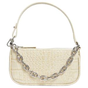 Сумка Rachel Leather Baguette от By Far, женская наплечная сумка, ручная кладь, кремовый цвет