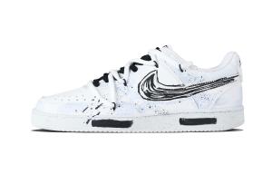 Nike Court Vision 1 Lacquer Brush Stroke Abrasion Resistant Low top Skateboard Shoes Unisex Blue