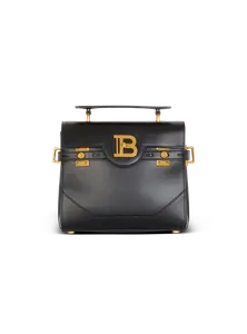 Сумка B-Buzz 23 из гладкой кожи Balmain, черный/красный