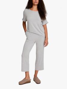 Пижамный комплект с рюшами из бамбуковой ткани Pretty You London, Grey Marl