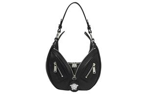 VERSACE ФАНСИЖЕ Кожаная сумка через плечо женская черная