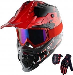 Шлем 1Storm JH601 для мотокросса, красный