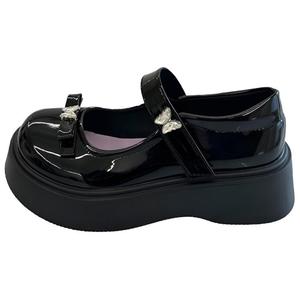 WUJI Туфли Мэри Джейн на платформе 6 см женские черные, цвет Black
