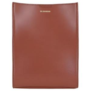 JIL SANDER Кожаная маленькая квадратная сумка через плечо Tangle Crossbody Bag Trumpets Женская красно-коричневая