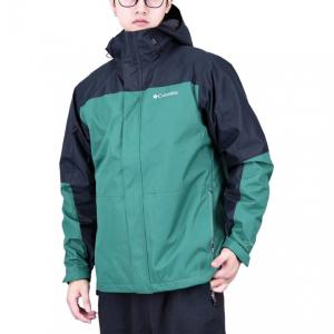Ветровки мужские с капюшоном, средней жесткости Columbia, 375/зеленый