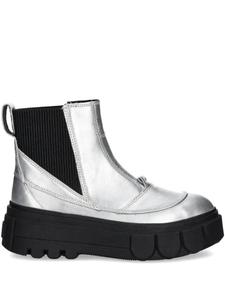 Ботинки женские Caribou X SOREL кожаные на толстой подошве, серебряный