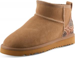 Ботильоны L'Artiste BRANDAI с подкладкой из овчины - кожаные и замшевые с тиснением, без застежки с отделкой стежком хлыстиком Spring Step L'Artiste, Beige Multi