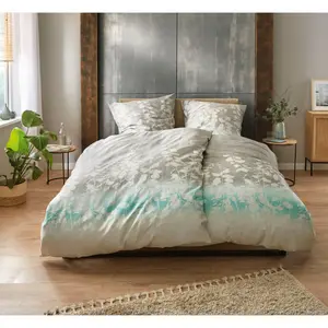 Постельное белье Little Cloud «Кальмаро», с листьями Kleine Wolke, цвет Bunt