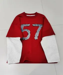 Детская многослойная толстовка с принтом цифр aimoha KIDS, цвет Red