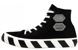 OFF-WHITE Кроссовки Vulcanized Hi Black Striped