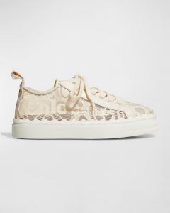 Кружевные низкие кеды Lauren с логотипом Chloe