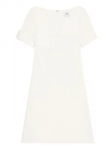 Платье мини с пряжкой Courreges, белый