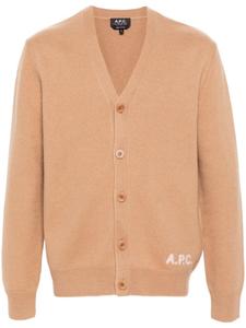 A.P.C. кардиган Kenny, коричневый