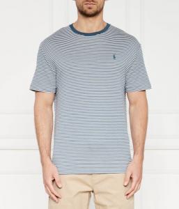Футболка Polo Ralph Lauren в полоску, синий / белый