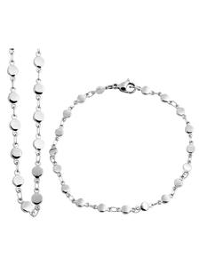 Adeliás Женское ожерелье из нержавеющей стали, 50 см, серебристое