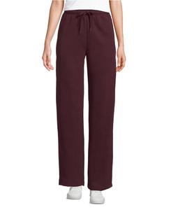 Женские спортивные брюки Serious Sweats с высокой посадкой, свободного кроя, прямого кроя, для невысоких женщин Lands' End, Lush burgundy