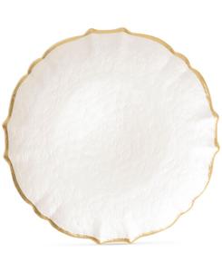 Сервировочная тарелка/подставка из пастельной стеклянной коллекции VIETRI, белый