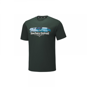 Футболка GO DRI Quick Dry Unisex Skechers, oil зеленый-04wx