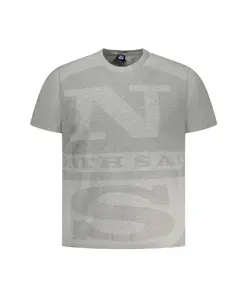 Мужская коричневая хлопковая футболка North Sails, серый